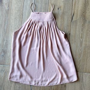 RW&CO Blush flowy sleeveless halter top blouse